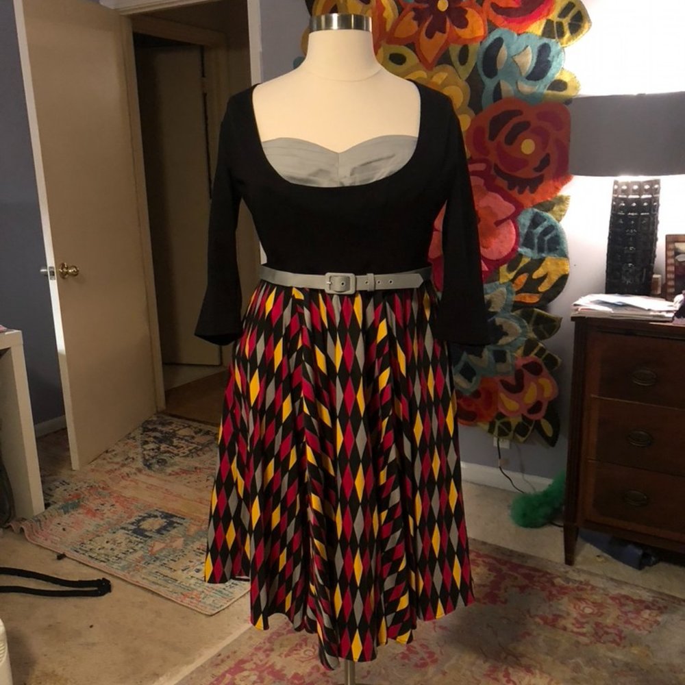 Laura Byrnes House Harlequin Alfreda Dress